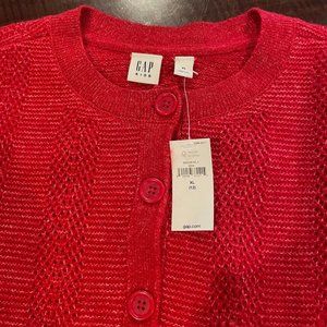 GAP Kids Red Button Up Cardigan Sweater Girls Dress Size XL NWT